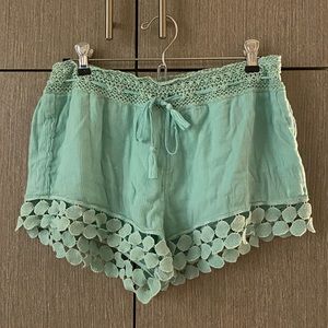 Aerie turquoise beach shorts
